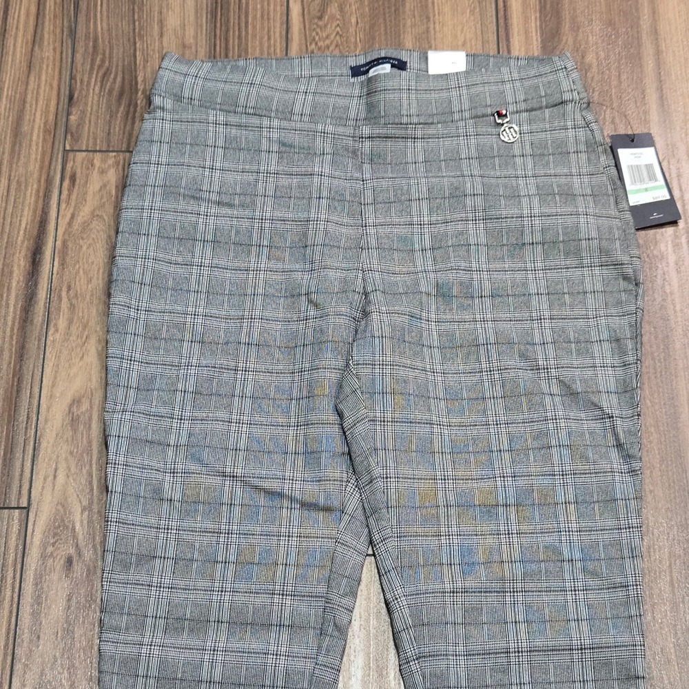 Tommy Hilfiger NWT Grey Glen Plaid Pull On Skinny Pants Size 8 NEW $89 - Picture 4 of 12